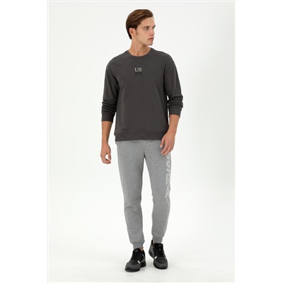 Erkek Antrasit Basic Sweatshirt
