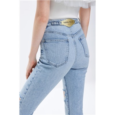 Vaquero bootcut 7/8 de tiro alto Azul claro