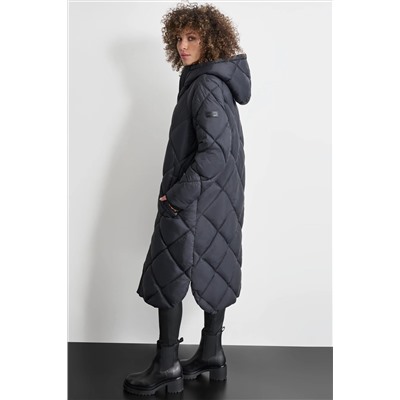 SILKY LONG QUILTED PARKA