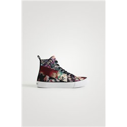 Zapatillas bota patch floral
