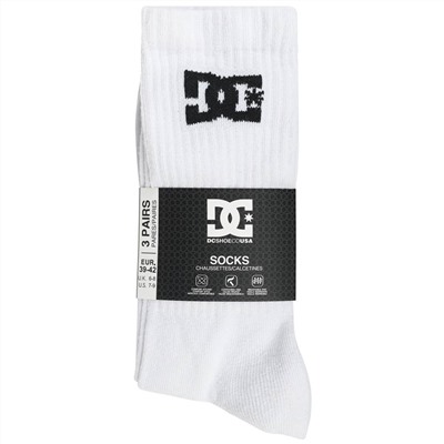 DC Shoes Sport Crew Unisex Socken 3 Paar weiß DC-01 CREW