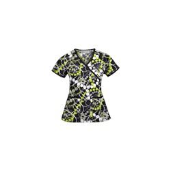 UA Mardi Gras Granite Mock Wrap Scrub Top