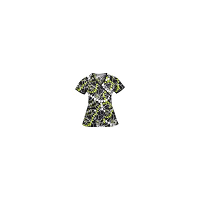 UA Mardi Gras Granite Mock Wrap Scrub Top
