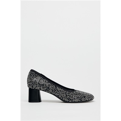 HEELED SHOES WITH RHINESTONES