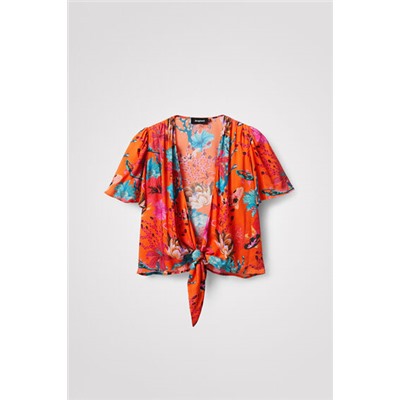 Blusa anudada corales