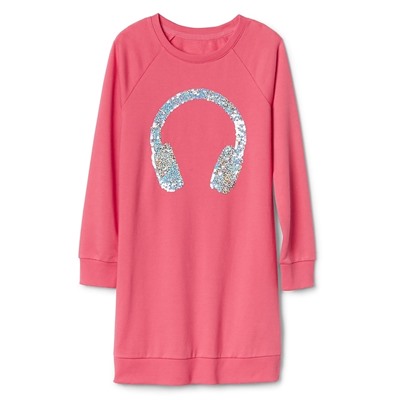 Flip-sequin heart dress