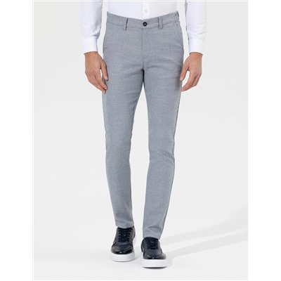 Lacivert Slim Fit Beli Lastikli Kanvas Pantolon