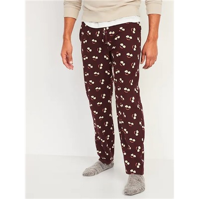 Printed Flannel Pajama Pants for Men