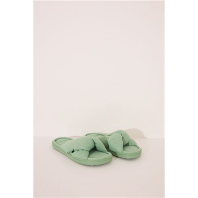 Zapatillas abiertas waffle verde