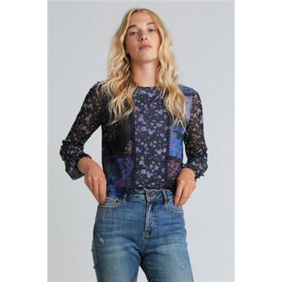 Camiseta tul flores