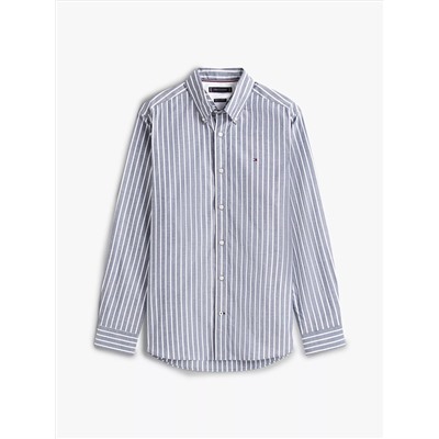 Regular Fit Stripe Print All-Day Shirt