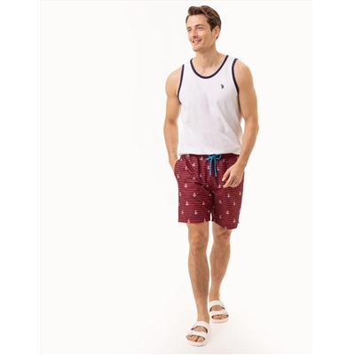 CONTRAST TRIM JERSEY MUSCLE TANK