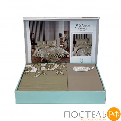 Постельное белье "Карвен" ранфорс евро Mohana Beige v-2