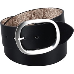 Calvin Klein Women's Two-in-One Flip-to-Reverse Statement Buckle Wide Fashion Reversible Belt (Regular & Plus Sizes)