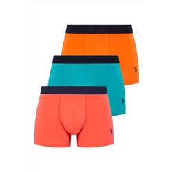 U.S. Polo Assn. Erkek Çok Renkli 3 Lü Boxer US.01.80170