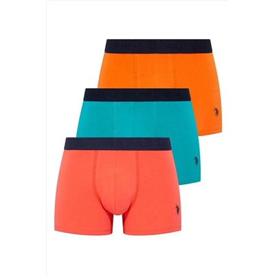 U.S. Polo Assn. Erkek Çok Renkli 3 Lü Boxer US.01.80170