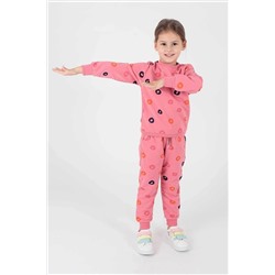 AHENGİM Kids Kız Çocuk Damlacık Desenli Eşofman Takımı Ak2224 1-2-10001157