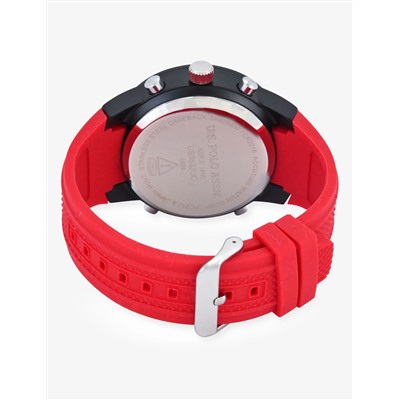 MENS RED STRAP ANA DIGI SPORT WATCH