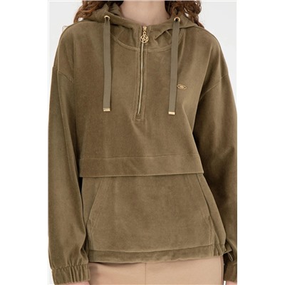 Kadın Haki Sweatshirt