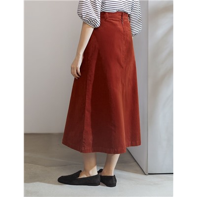 Юбка  из эластичного микро-вельвета