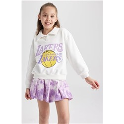 Defacto Kız Çocuk Nba Los Angeles Lakers Polo Yaka Sweatshirt Z4755A623SP