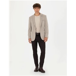 Koyu Kahverengi Slim Fit Kanvas Pantolon