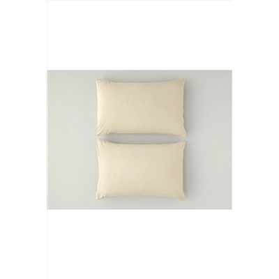 English Home Novella Premium Soft Cotton 2'li Yastık Kılıfı 50x70 Cm Bej 10040265