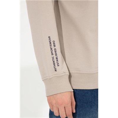Erkek Taş Bisiklet Yaka Sweatshirt