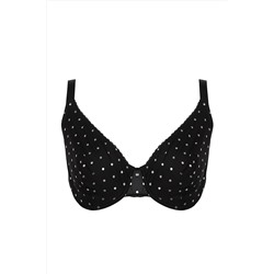 Trendyol Curve Siyah Puantiyeli Mesh Sütyen TBBAW24CW00002