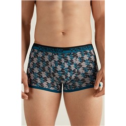 Retropants aus Baumwolle mit Print und Logobund