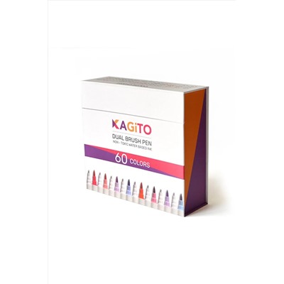 kagito Çift Taraflı Brush Pen 60’lı Set 8682333701056