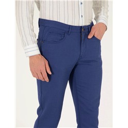 İndigo Slim Fit Kanvas Pantolon