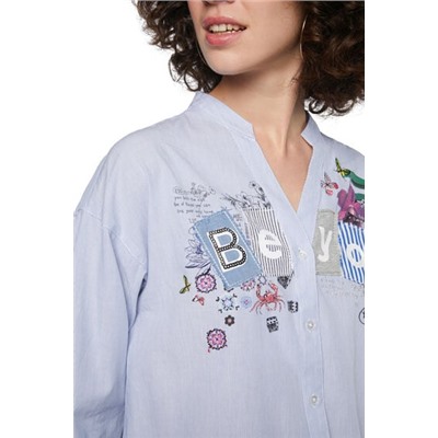 Camisa milrayas cuello pico