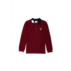 Erkek Çocuk Vİşne Basic Sweatshirt