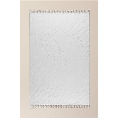 Pluie Rölyef Halı - Beyaz - 190x290 cm