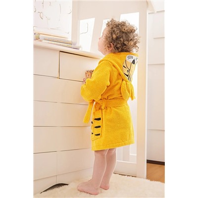 Mariva home Kapüşonlu Sevimli Kaplan Çocuk Bornozu Sarı 538958