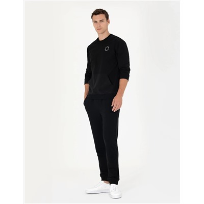 Siyah Slim Fit Eşofman Altı
