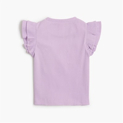Baby & toddler girls' embroidered ribbed-knit set