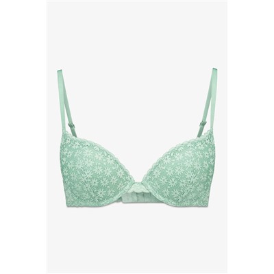 Sujetador push up GORGEOUS encaje floral verde