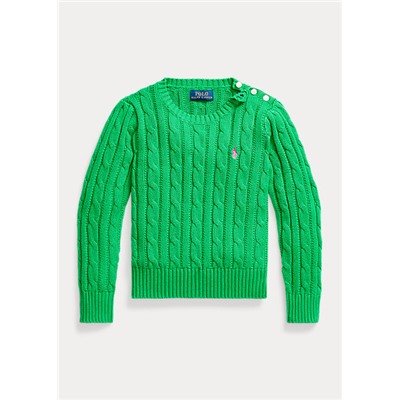 Cable-Knit Cotton Sweater