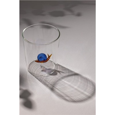Violet Borosilikat Cam Bardak - Sarı/Mavi - 350 ml