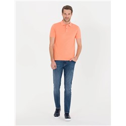 Pembe Slim Fit Polo Yaka Basic Tişört