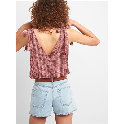Tie V-Neck Tank Top | GAP