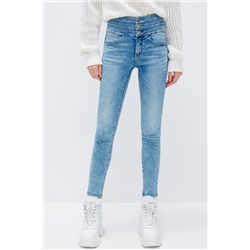Vaquero skinny fit de tiro alto Azul claro