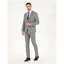 Gri Slim Fit Takım Elbise
