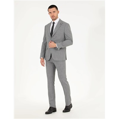 Gri Slim Fit Takım Elbise