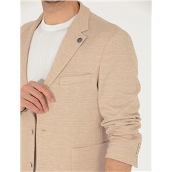 Bej Ekstra Slim Fit Blazer Ceket