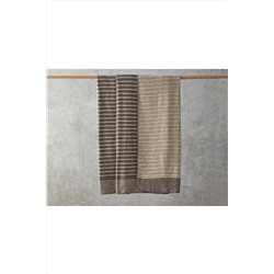 English Home Dotty Lines Pamuklu Tek Kişilik Battaniye 150x200 Cm Gri 10040164