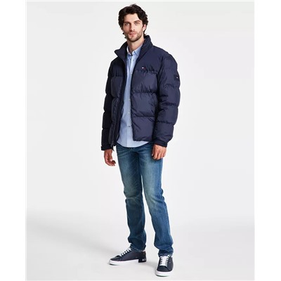 Tommy Hilfiger Men's Mixed-Media Puffer Jacket