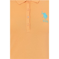 Kadın Turuncu Basic Polo Yaka Tişört